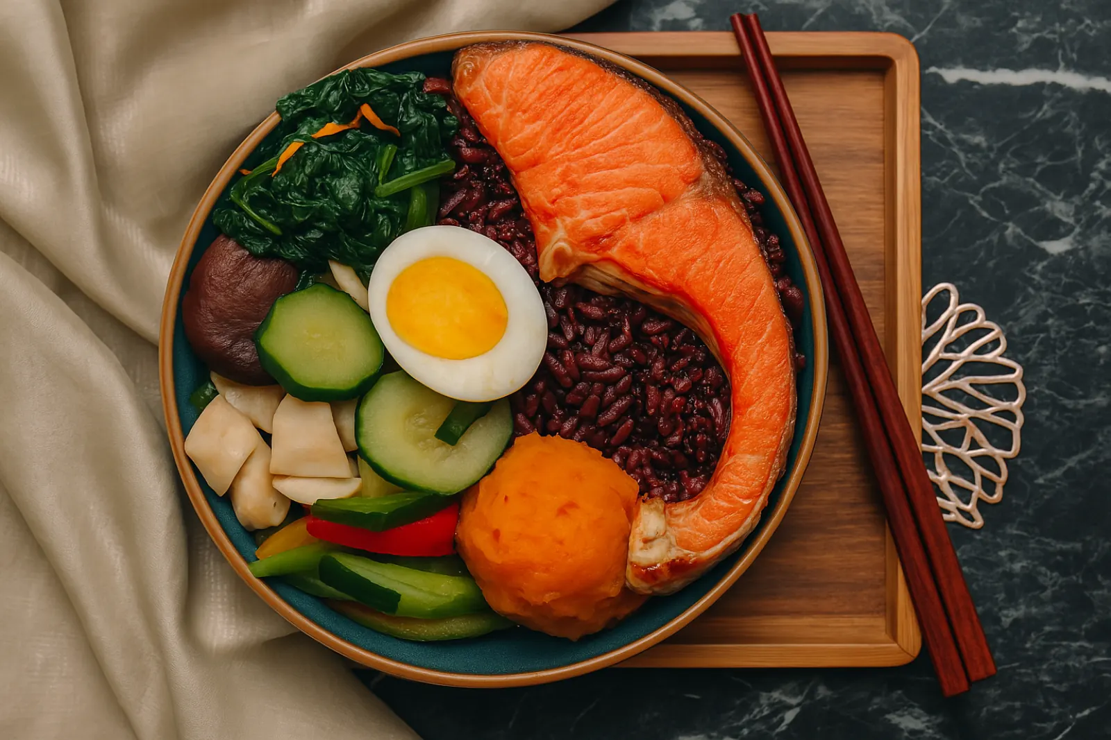 Sous-Vide Tender Salmon Bento